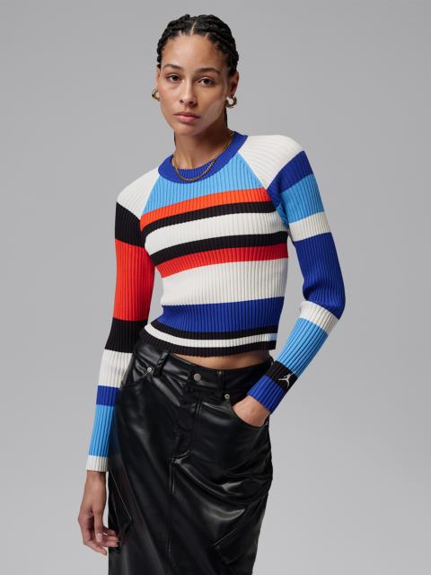Jordan Flight Women's Long-Sleeve Striped Sweater