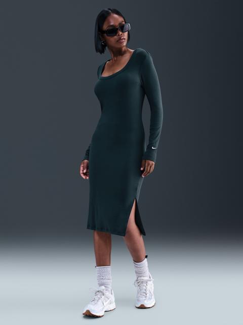 Nike Sportswear Chill Knit Women's Tight Long-Sleeve Midi Mini-Rib Dress