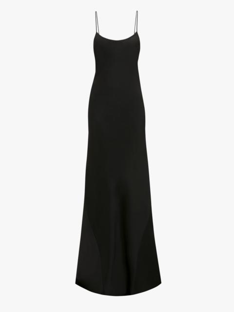 Floor-Length Cami Dress In Black