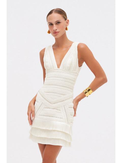 RADIANT FRINGE MINI DRESS