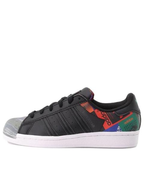 adidas Originals Superstar Shoes 'Core Black Purple Green' GX2716
