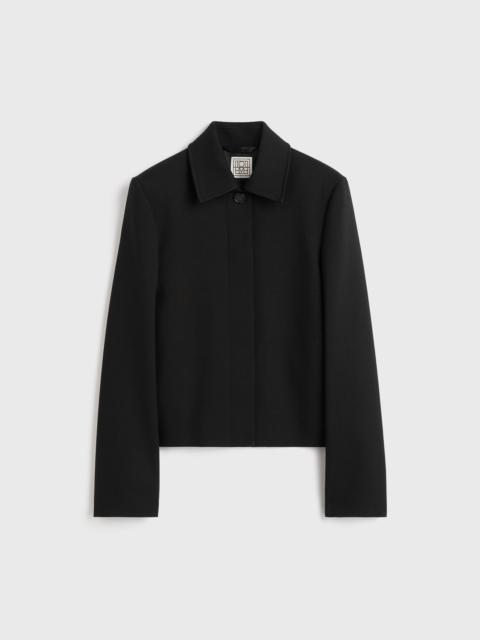 Boxy twill jacket black