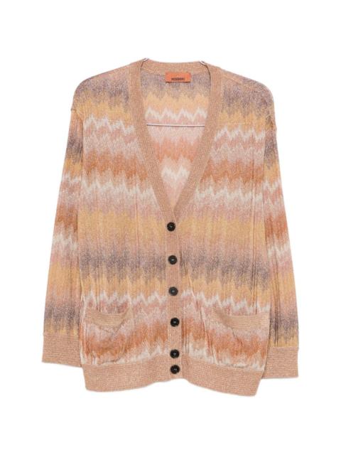 zigzag button cardigan