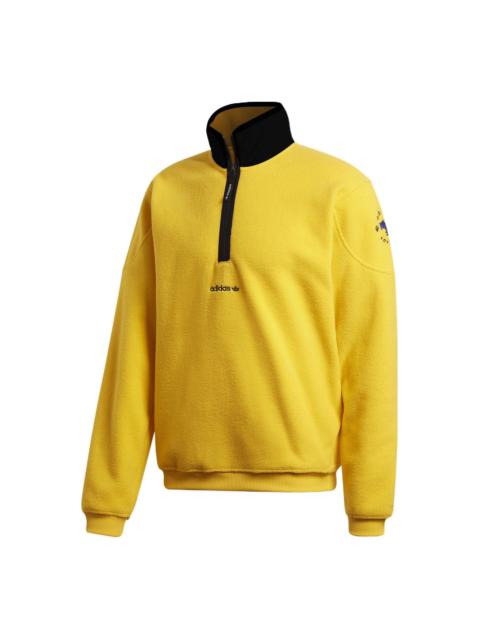 adidas originals Adv Archive Hz Retro Half Zipper Sports Long Sleeves Yellow GD5583