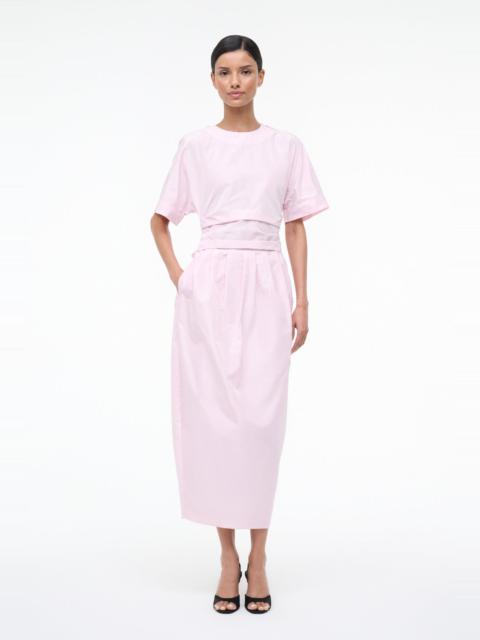 STAUD MICHELINA DRESS PUFF PINK
