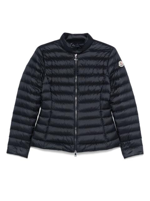 quilted zip-front jacket