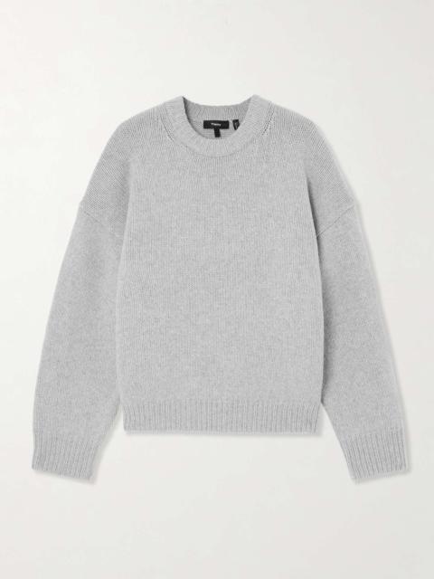 Oversized wool and cashmere-blend sweater Gray