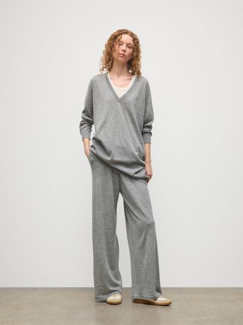 Elise Grey Long Superfine Cashmere Jumper