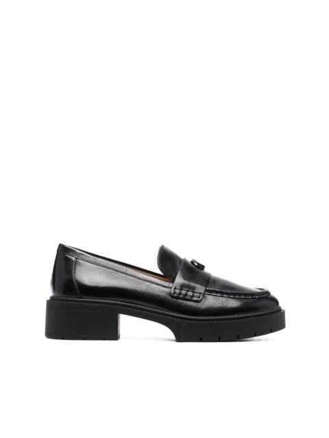 Leah chunky sole leather loafers