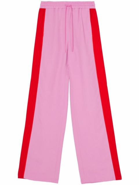 side-stripe wide-leg track pants