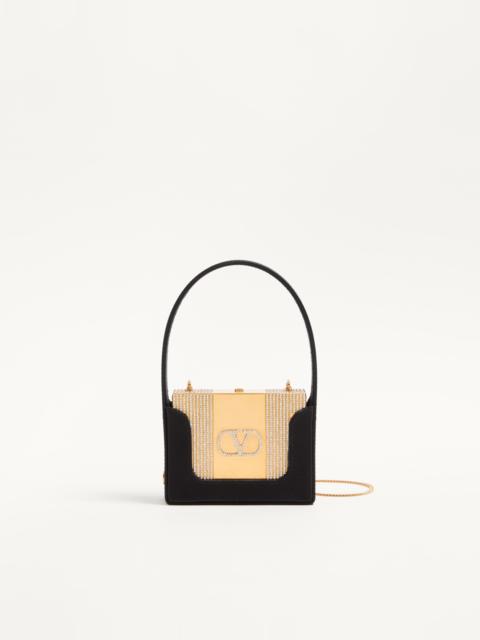 VALENTINO GARAVANI MINAUMORPHE MINAUDIÈRE IN METAL WITH SWAROVSKI® CRYSTALS AND SATIN CASE