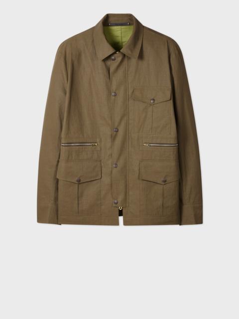 Khaki Linen Field Jacket