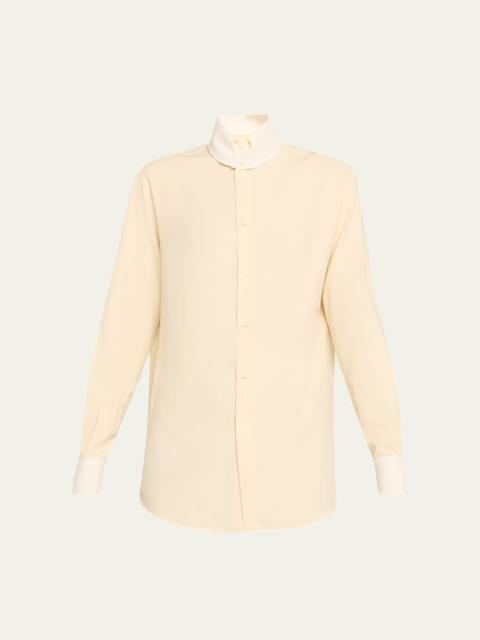 Thea Dylan-Collar Silk Shirt