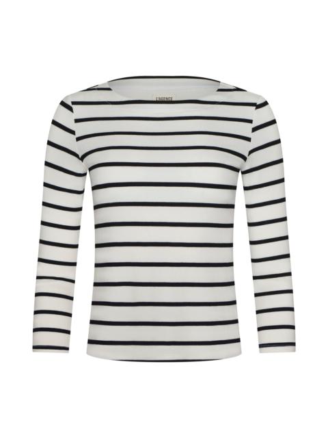 Lucille Striped Boatneck Top