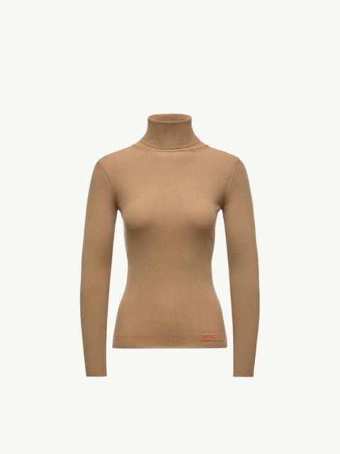 Logo Wool Turtleneck Sweater