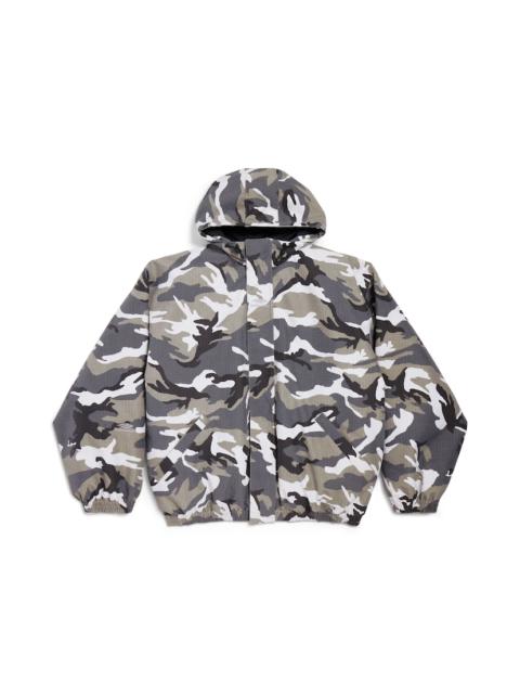 Men's Camo Ski Parka in Grey