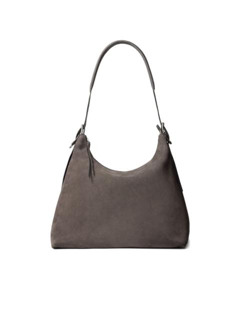belted suede shoulder bag