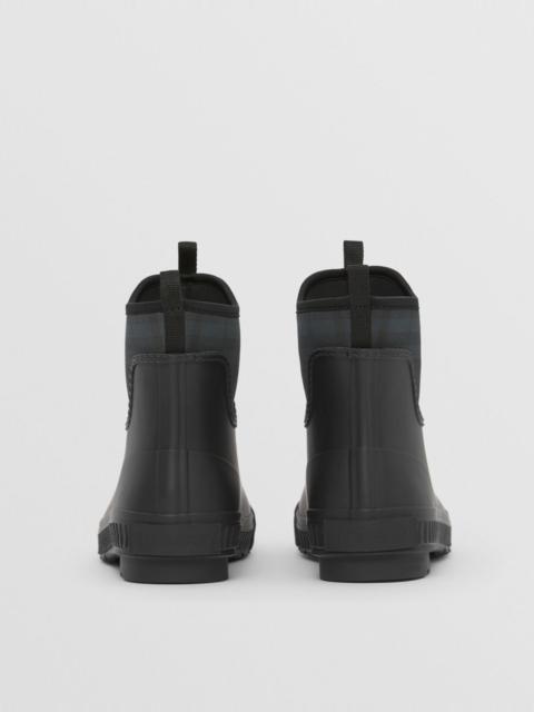 Vintage Check Neoprene and Rubber Rain Boots