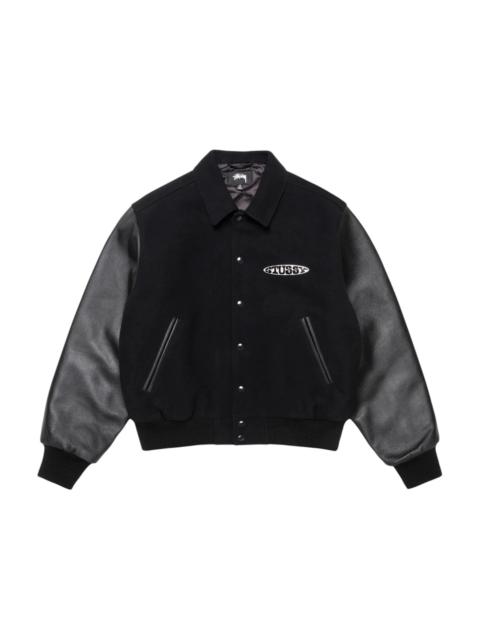 Stussy Globe Varsity Jacket Jacket Black