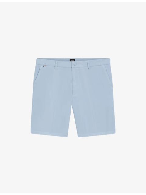 Straight-Leg Stretch-Cotton Shorts