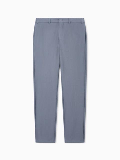 TECHNICAL WAFFLE FLAT-FRONT TROUSERS