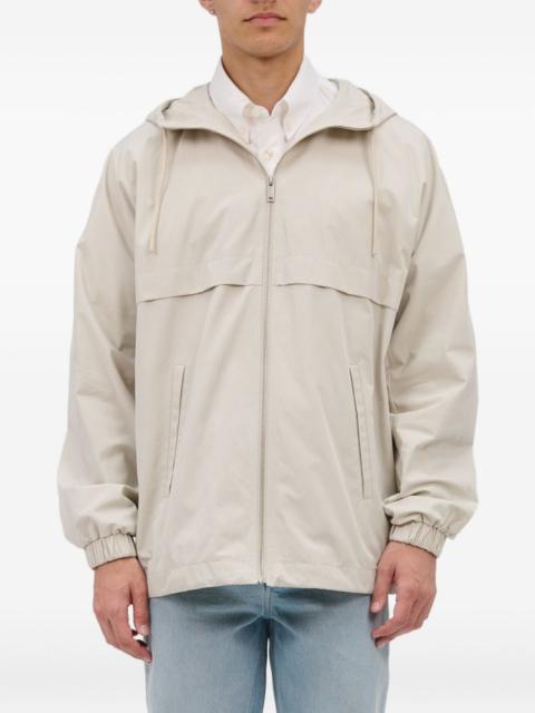 hooded zip-up jacket