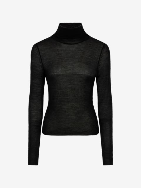 Silk/wool-Blend Turtleneck