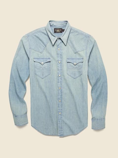 Slim Chambray Western Shirt - Davey Wash