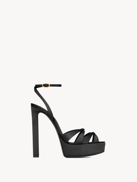 CHANDELLE PLATFORM SANDALS IN SATIN CREPE