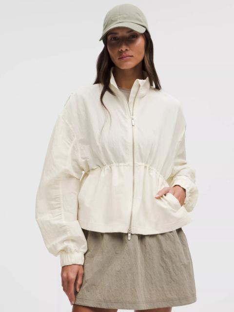 Crinkle Nylon Cinchable Jacket