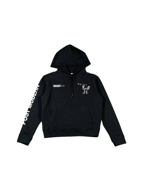 OFF-WHITE Basquiat Graphic Hoodie Black/White