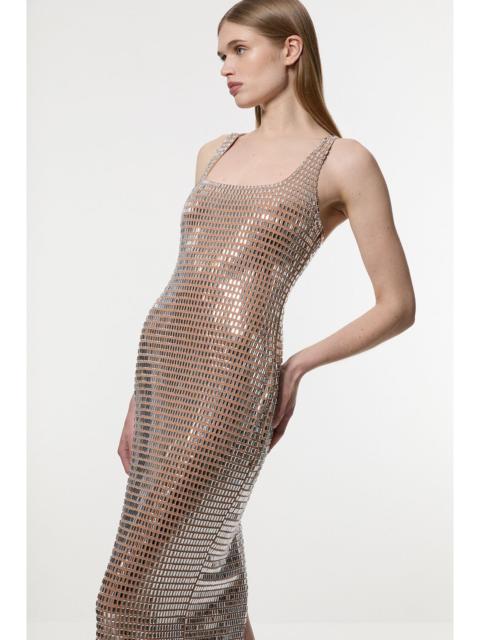 Premium Crystal Embellished Midi Dress