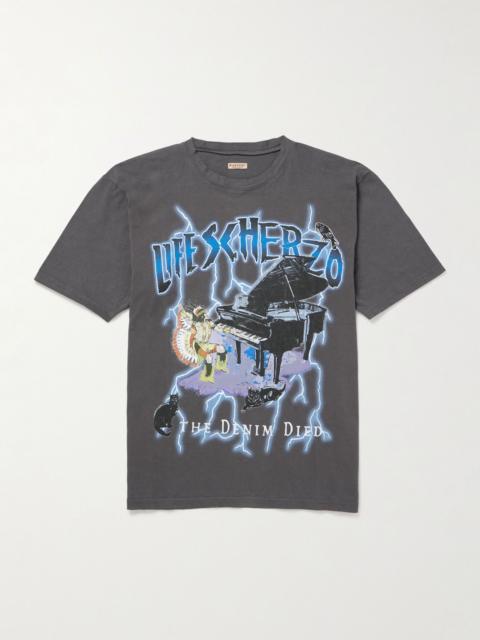 Printed Cotton-Jersey T-Shirt Anthracite