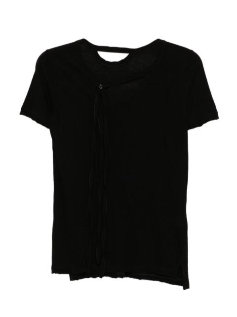 tie-detailing cotton T-shirt