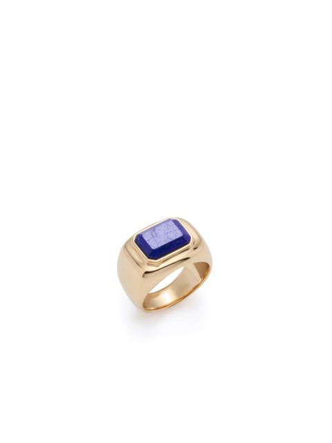 Large Ring in 18k Gold & Lapis Stone