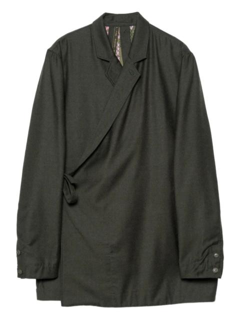 wrapped-front blazer