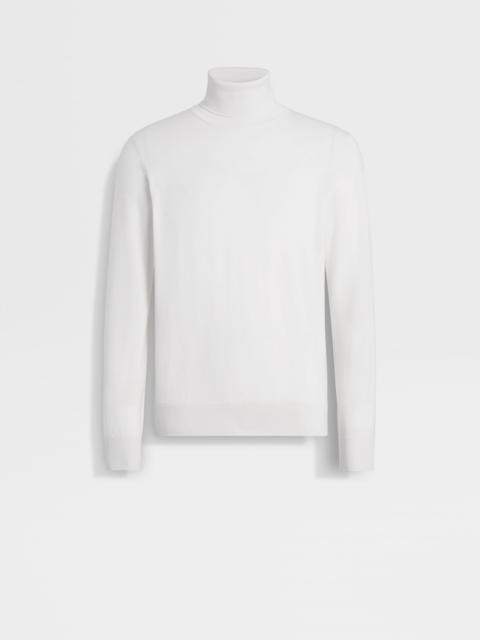 WHITE CASHSETA TURTLENECK