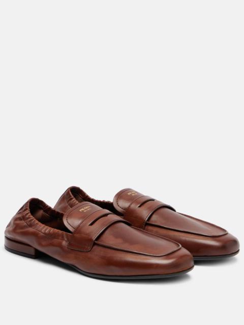Leather penny loafers