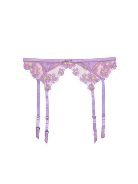 Petal Embroidery Garter Belt