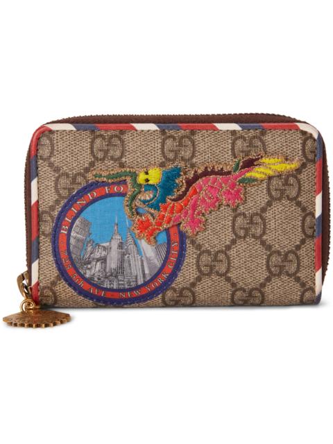 Gucci Zip Wallet Courrier Supreme GG Beige