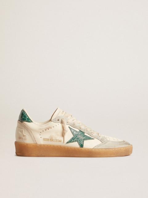 Golden Goose Ball Star LTD in nappa with green crocodile