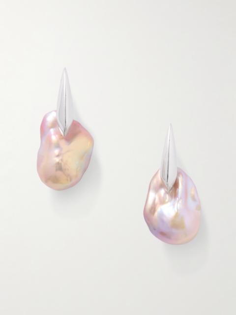 Silver Pearl Earrings