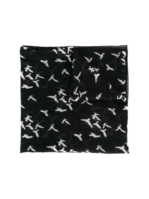 bird print scarf
