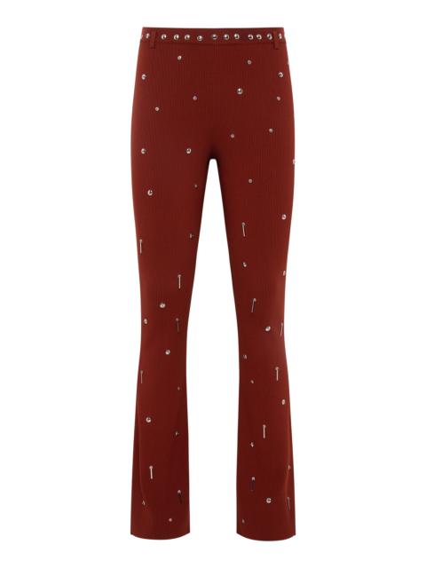 Notre Studded Flared Pants red