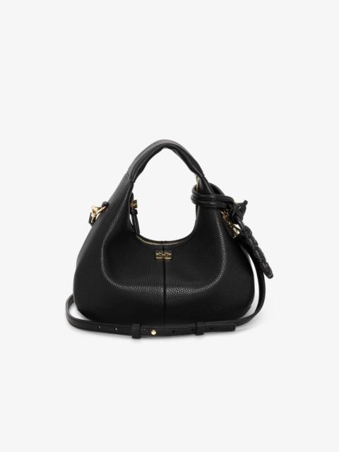 BLACK MINI HOBO BAG