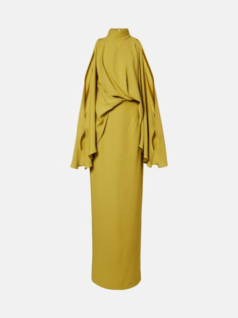 Bacall draped satin gown