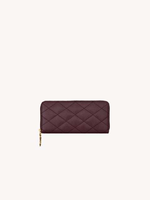 CASSANDRE BIJOU ZIP WALLET IN GRAIN DE POUDRE LEATHER