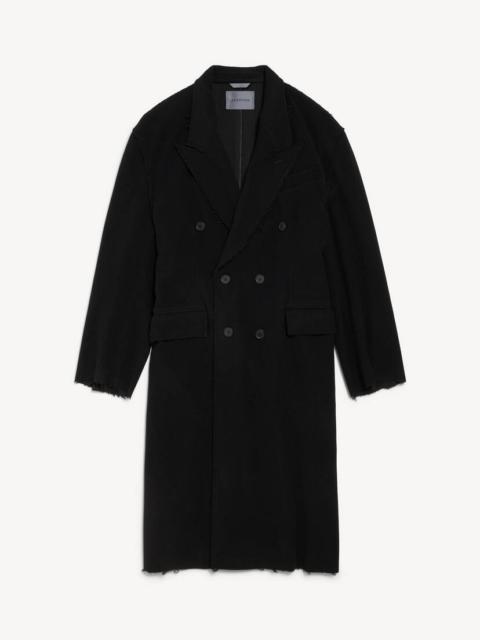 Men's Raw Edge Coat in Black