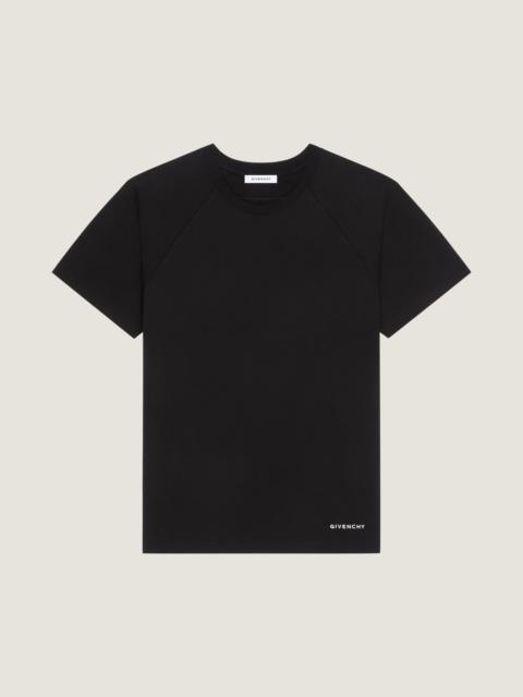 T-SHIRT IN COTTON WITH SATIN COUTURE DETAIL