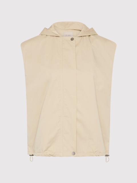 Cotton Sleeveless Parka - Champagne